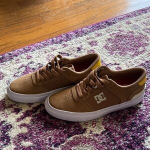 DC Brown Suede Low-Top Sneakers